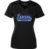 Ladies V-Neck Dryfit T-Shirt- Logo #10